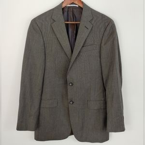 Hickey Freeman Milburn Blazer Size 40L Gray Vintage Worsted Wool Classic